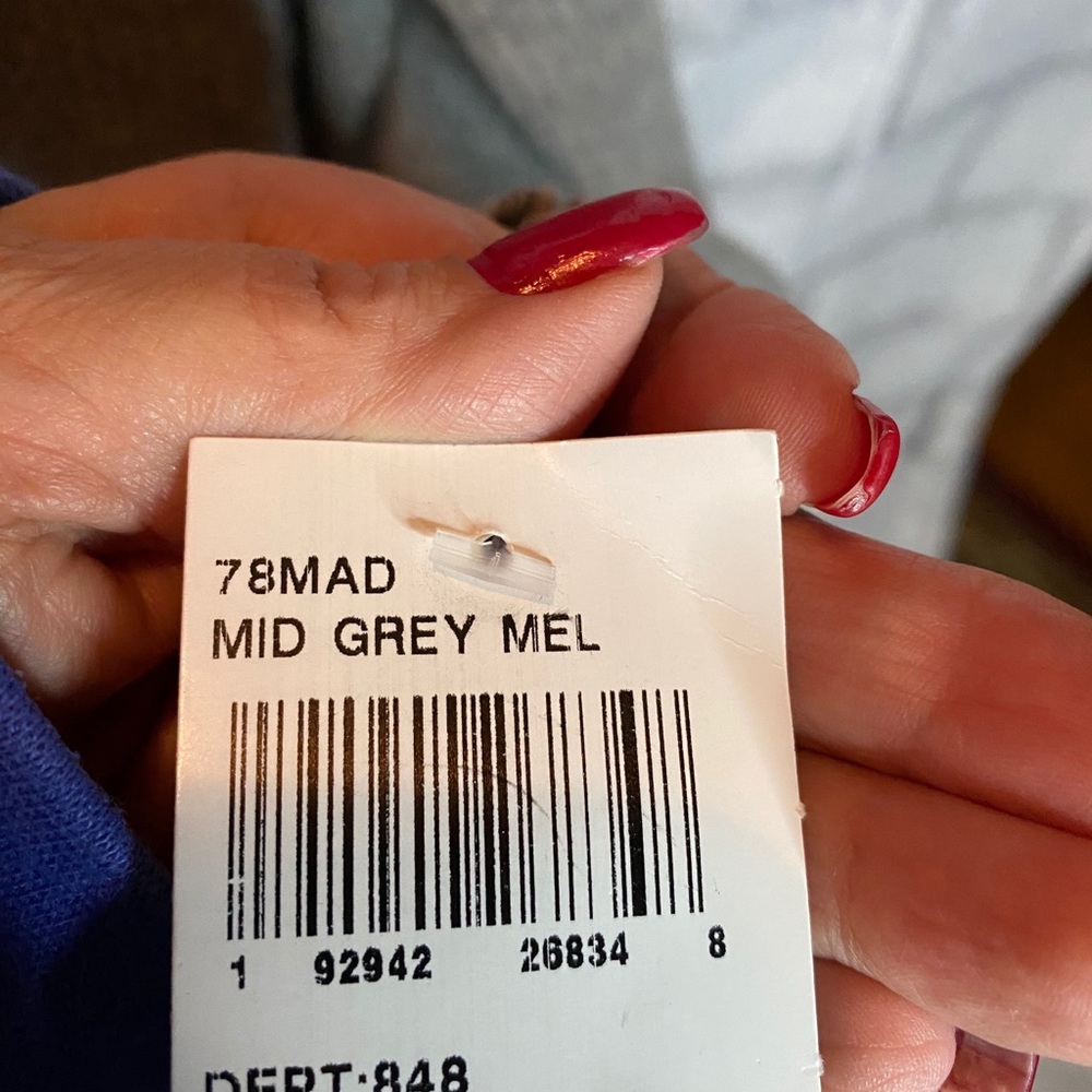 French Connection Grey Collared Polo Sweater Size… - image 3